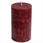 Svíčka válec Rustik 70 x 120 mm bordó - velkoobchod, dovoz květin, řezané květiny Brno