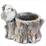 Pařez obal vánoční keramika 27,5cm - velkoobchod, dovoz květin, řezané květiny Brno