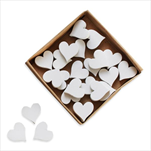 Srdce přízdoba dřevo 24ks/1,5cm bílá - velkoobchod, dovoz květin, řezané květiny Brno