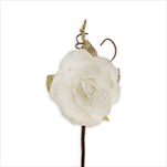 Růže zápich textil 19cm bílá - velkoobchod, dovoz květin, řezané květiny Brno