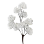 Borovice větev pvc 32cm bílá - velkoobchod, dovoz květin, řezané květiny Brno