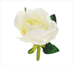 Růže textil 23cm bílá - velkoobchod, dovoz květin, řezané květiny Brno