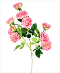 Růže kytice textil x9/65cm růžová - velkoobchod, dovoz květin, řezané květiny Brno