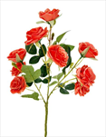 Růže kytice textil x9/65cm sv.oranž - velkoobchod, dovoz květin, řezané květiny Brno