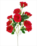 Růže kytice textil x9/65cm červená - velkoobchod, dovoz květin, řezané květiny Brno