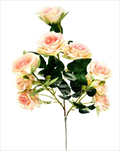 Růže kytice textil x9/65cm krém - velkoobchod, dovoz květin, řezané květiny Brno