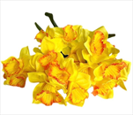 Narcisy kytice textil 41cm žlutá/oranž - velkoobchod, dovoz květin, řezané květiny Brno
