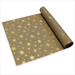 Látka vánoční 36cm/5m natural/zlatá - velkoobchod, dovoz květin, řezané květiny Brno