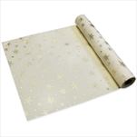 Látka vánoční 36cm/5m krém/platina - velkoobchod, dovoz květin, řezané květiny Brno