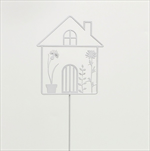 Domek zápich kov 10,5/52cm - velkoobchod, dovoz květin, řezané květiny Brno