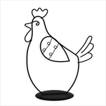 Slepice kov 17,5cm - velkoobchod, dovoz květin, řezané květiny Brno