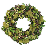 Věnec natural 28,5cm zelená - velkoobchod, dovoz květin, řezané květiny Brno