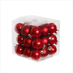 Koule sklo 2cm/27ks vánoční červená - velkoobchod, dovoz květin, řezané květiny Brno