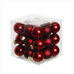 Koule sklo 2,5cm/27ks burgundy - velkoobchod, dovoz květin, řezané květiny Brno