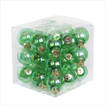 Koule sklo 3cm/27ks čirá zelená - velkoobchod, dovoz květin, řezané květiny Brno