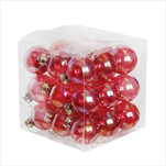Koule sklo 3cm/27ks čirá červená - velkoobchod, dovoz květin, řezané květiny Brno