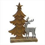 Jelen/strom kov/dřevo V22cm - velkoobchod, dovoz květin, řezané květiny Brno