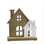 Domky dřevo/keramika V19,5cm - velkoobchod, dovoz květin, řezané květiny Brno