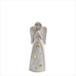 Anděl porcelán LED V17,4cm krém - velkoobchod, dovoz květin, řezané květiny Brno