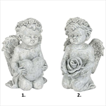 Anděl polyresin V11,5cm šedý - velkoobchod, dovoz květin, řezané květiny Brno