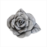 Růže polyresin pr.6cm šedá - velkoobchod, dovoz květin, řezané květiny Brno