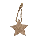 Hvězda závěs dřevo 5cm natural - velkoobchod, dovoz květin, řezané květiny Brno