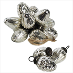 Vánoční ozdoby sklo 12ks stříbrná - velkoobchod, dovoz květin, řezané květiny Brno