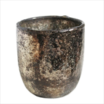 Svícen sklo 13cm černá oxid - velkoobchod, dovoz květin, řezané květiny Brno