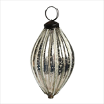 Ornament sklo 10cm stříbrná antik - velkoobchod, dovoz květin, řezané květiny Brno