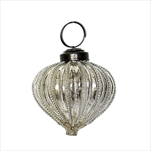 Ornament sklo 6cm stříbrná antik - velkoobchod, dovoz květin, řezané květiny Brno