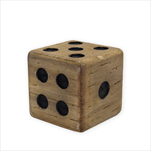 Hrací kostka dřevo 10cm - velkoobchod, dovoz květin, řezané květiny Brno