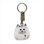 Klíčenka kočka dřevo/kov 10cm - velkoobchod, dovoz květin, řezané květiny Brno