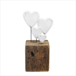 Srdce stojan dřevo 25,5cm - velkoobchod, dovoz květin, řezané květiny Brno