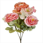 Kytice polyester 30cm losos - velkoobchod, dovoz květin, řezané květiny Brno