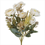 Růže kytice mix 28cm bílá - velkoobchod, dovoz květin, řezané květiny Brno
