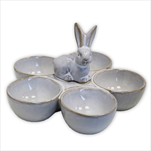 Stojan na vajíčka porcelán 14,7cm - velkoobchod, dovoz květin, řezané květiny Brno