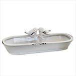 Pítko porcelán 31cm bílá - velkoobchod, dovoz květin, řezané květiny Brno