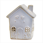 Domek svícen porcelán 12cm - velkoobchod, dovoz květin, řezané květiny Brno