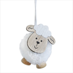 Beránek textil 8cm bílá - velkoobchod, dovoz květin, řezané květiny Brno