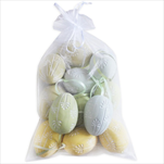 Vajíčka závěs pvc 12ks/6cm mix barev - velkoobchod, dovoz květin, řezané květiny Brno