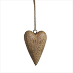 Srdce závěs dřevo 7cm - velkoobchod, dovoz květin, řezané květiny Brno