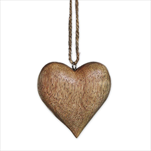 Srdce závěs dřevo 7,5cm - velkoobchod, dovoz květin, řezané květiny Brno