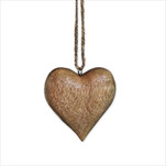 Srdce závěs dřevo 6cm - velkoobchod, dovoz květin, řezané květiny Brno