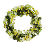 Věnec PE květy 29cm žlutá - velkoobchod, dovoz květin, řezané květiny Brno