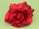 Růže hlava textil 12ks/8cm tm.červená - velkoobchod, dovoz květin, řezané květiny Brno