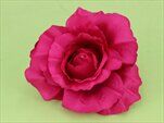 Růže hlava textil 12ks/8cm tm.růžová - velkoobchod, dovoz květin, řezané květiny Brno