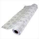 Juta stříbrné vločky 36cm/5m bílá - velkoobchod, dovoz květin, řezané květiny Brno