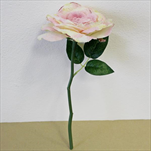 Růže umělá 23cm růžová gliter - velkoobchod, dovoz květin, řezané květiny Brno