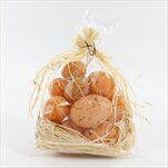 Vajíčka závěsná pvc 12ks/4,5,6cm natural - velkoobchod, dovoz květin, řezané květiny Brno