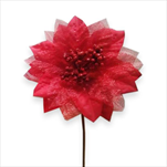 Poinsettia zápich textil 18cm červená - velkoobchod, dovoz květin, řezané květiny Brno